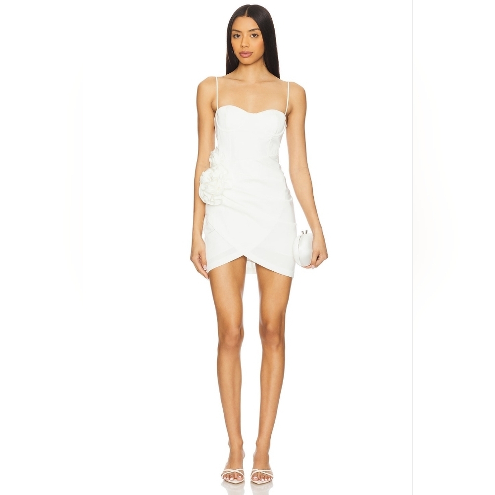 NWT $259 NBD Kevin Mini Dress White Small